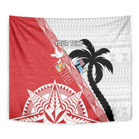 Fiji and Tonga Rugby Custom Tapestry Flying Fijians Ikale Tahi Together Pacific LT14 - Polynesian Pride