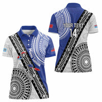 Fiji an Samoa Rugby Custom Women Polo Shirt Flying Fijians Manu Samoa Together Pacific LT14 - Polynesian Pride