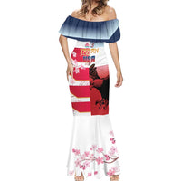 USA and Japan Rugby Custom Mermaid Dress Eagles Brave Blossoms Together Pacific - Polynesian Pride