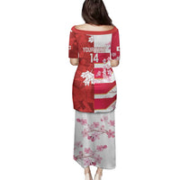 Canada and Japan Rugby Custom Family Matching Puletasi and Hawaiian Shirt Canucks Brave Blossoms Together Pacific - Polynesian Pride