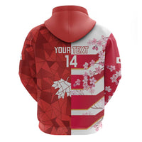 Canada and Japan Rugby Custom Hoodie Canucks Brave Blossoms Together Pacific - Polynesian Pride