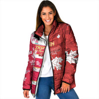 Canada and Japan Rugby Custom Padded Jacket Canucks Brave Blossoms Together Pacific - Polynesian Pride