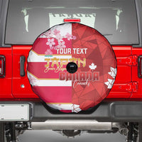 Canada and Japan Rugby Custom Spare Tire Cover Canucks Brave Blossoms Together Pacific LT14 - Polynesian Pride