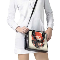 Samurai Warrior Japan Shoulder Handbag Red-blossomed Tree Classic Japanese Stylized - Polynesian Pride