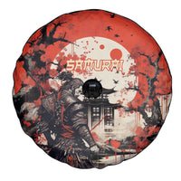 Samurai Warrior Japan Spare Tire Cover Red-blossomed Tree Classic Japanese Stylized - Polynesian Pride