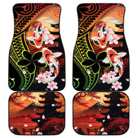 Hawaiian and Japanese Car Mats Koi Fish With Kanaka Polynesian Tattoo LT14 - Polynesian Pride