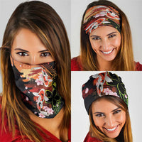 Hawaiian and Japanese Neck Gaiter Koi Fish With Kanaka Polynesian Tattoo LT14 - Polynesian Pride