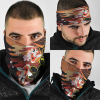 Hawaiian and Japanese Neck Gaiter Koi Fish With Kanaka Polynesian Tattoo LT14 - Polynesian Pride