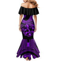polynesia-family-matching-mermaid-dress-and-hawaiian-shirt-fish-hook-tattoo-go-fishing-polynesian-pattern-purple