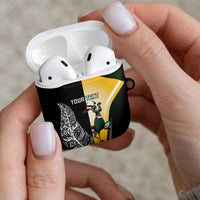 New Zealand and South Africa Rugby Custom AirPods Case Maori Silver Fern Springbok Together LT14 - Polynesian Pride