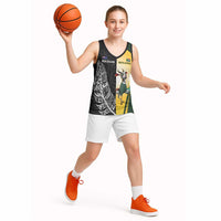 New Zealand and South Africa Rugby Custom Basketball Jersey Maori Silver Fern Springbok Together LT14 - Polynesian Pride