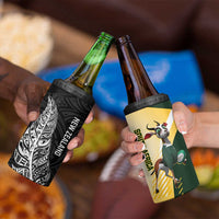 New Zealand and South Africa Rugby 4 in 1 Can Cooler Tumbler Maori Silver Fern Springbok Together LT14 - Polynesian Pride