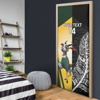 New Zealand and South Africa Rugby Custom Door Cover Maori Silver Fern Springbok Together LT14 - Polynesian Pride
