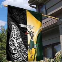 New Zealand and South Africa Rugby Custom Garden Flag Maori Silver Fern Springbok Together LT14 - Polynesian Pride