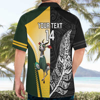 New Zealand and South Africa Rugby Custom Hawaiian Shirt Maori Silver Fern Springbok Together LT14 - Polynesian Pride