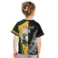 New Zealand and South Africa Rugby Custom Kid T Shirt Maori Silver Fern Springbok Together LT14 - Polynesian Pride