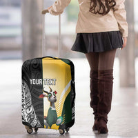 New Zealand and South Africa Rugby Custom Luggage Cover Maori Silver Fern Springbok Together LT14 - Polynesian Pride