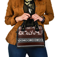 Bula Fiji Shoulder Handbag Fijian Tapa Masi With Hibiscus Flowers LT14 - Polynesian Pride