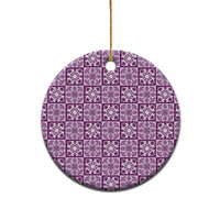 Poni Palaka Quilt Hawaii Ceramic Ornament Hawaiian Tropical Monstera Sea Turtle