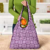Poni Palaka Quilt Hawaii Grocery Bag Hawaiian Tropical Monstera Sea Turtle