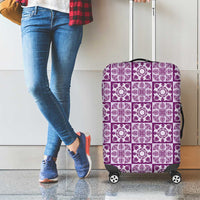 Poni Palaka Quilt Hawaii Luggage Cover Hawaiian Tropical Monstera Sea Turtle