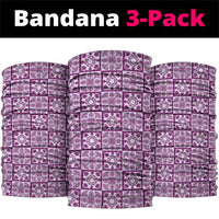 Poni Palaka Quilt Hawaii Neck Gaiter Hawaiian Tropical Monstera Sea Turtle