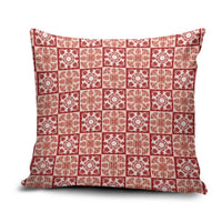 Ulaula Palaka Quilt Hawaii Pillow Cover Hawaiian Tropical Monstera Sea Turtle
