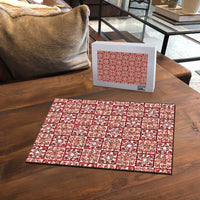Ulaula Palaka Quilt Hawaii Puzzle Hawaiian Tropical Monstera Sea Turtle