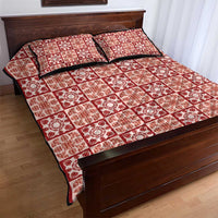 Ulaula Palaka Quilt Hawaii Quilt Bed Set Hawaiian Tropical Monstera Sea Turtle