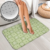 Omaomao Palaka Quilt Hawaii Bathroom Set Hawaiian Tropical Monstera Sea Turtle