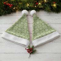 Omaomao Palaka Quilt Hawaii Christmas Santa Hat Hawaiian Tropical Monstera Sea Turtle