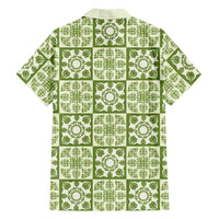 Omaomao Palaka Quilt Hawaii Family Matching Off Shoulder Maxi Dress and Hawaiian Shirt Hawaiian Tropical Monstera Sea Turtle LT14 - Polynesian Pride