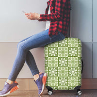 Omaomao Palaka Quilt Hawaii Luggage Cover Hawaiian Tropical Monstera Sea Turtle