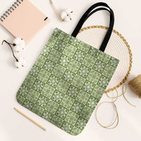 Omaomao Palaka Quilt Hawaii Tote Bag Hawaiian Tropical Monstera Sea Turtle
