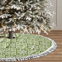 Omaomao Palaka Quilt Hawaii Tree Skirt Hawaiian Tropical Monstera Sea Turtle