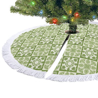 Omaomao Palaka Quilt Hawaii Tree Skirt Hawaiian Tropical Monstera Sea Turtle