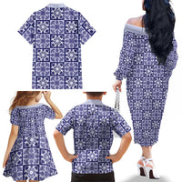 Polu Palaka Quilt Hawaii Family Matching Off The Shoulder Long Sleeve Dress and Hawaiian Shirt Hawaiian Tropical Monstera Sea Turtle LT14 - Polynesian Pride