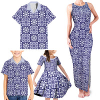 Polu Palaka Quilt Hawaii Family Matching Tank Maxi Dress and Hawaiian Shirt Hawaiian Tropical Monstera Sea Turtle LT14 - Polynesian Pride