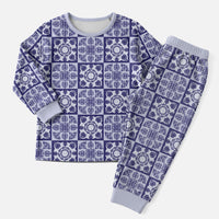 Polu Palaka Quilt Hawaii Christmas Pajama Set Hawaiian Tropical Monstera Sea Turtle