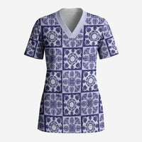 Polu Palaka Quilt Hawaii Scrub Top Hawaiian Tropical Monstera Sea Turtle