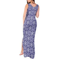 Polu Palaka Quilt Hawaii Tank Maxi Dress Hawaiian Tropical Monstera Sea Turtle