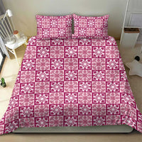 Akala Palaka Quilt Hawaii Bedding Set Hawaiian Tropical Monstera Sea Turtle