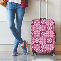 Akala Palaka Quilt Hawaii Luggage Cover Hawaiian Tropical Monstera Sea Turtle