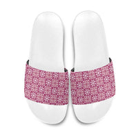 Akala Palaka Quilt Hawaii Slide Sandals Hawaiian Tropical Monstera Sea Turtle