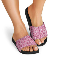 Akala Palaka Quilt Hawaii Slide Sandals Hawaiian Tropical Monstera Sea Turtle