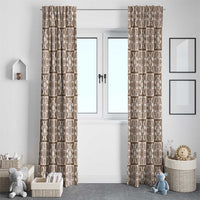 Beige Palaka Quilt Hawaii Window Curtain Hawaiian Tropical Monstera Sea Turtle