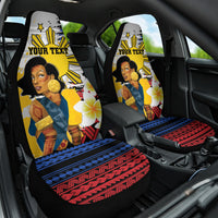 Personalised Philippines Women's Day Car Seat Cover Filipino Golden Sun With Polynesian Pattern LT14 One Size Red - Polynesian Pride