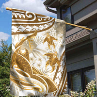 Gold Polynesia Garden Flag Polynesian Turtle Shark Tattoo Tropical Vintage