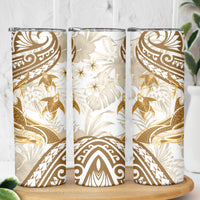 Gold Polynesia Skinny Tumbler Polynesian Turtle Shark Tattoo Tropical Vintage LT14 - Polynesian Pride
