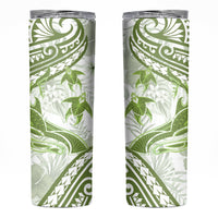 Lime Green Polynesia Skinny Tumbler Polynesian Turtle Shark Tattoo Tropical Vintage LT14 Lime Green - Polynesian Pride